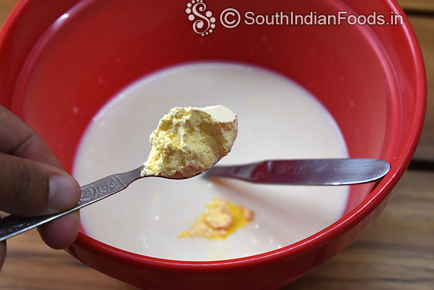 Add custard powder